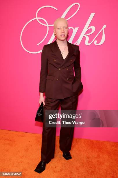 Shaun Ross attends Saks Fifth Avenue's New York Fashion Week Kickoff Party at The Jazz Club at Aman New York on February 08, 2023 in New York City.