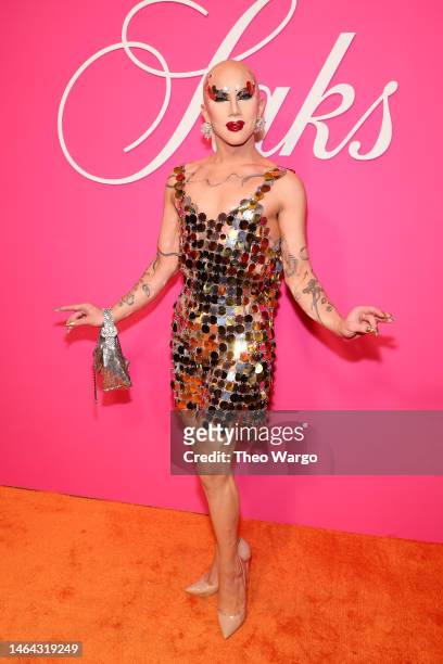 Sasha Velour attends Saks Fifth Avenue's New York Fashion Week Kickoff Party at The Jazz Club at Aman New York on February 08, 2023 in New York City.