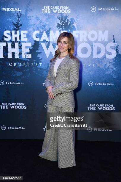 Cara Buono attends the "She Came From The Woods" NYC Screening at Regal Union Square on February 08, 2023 in New York City.