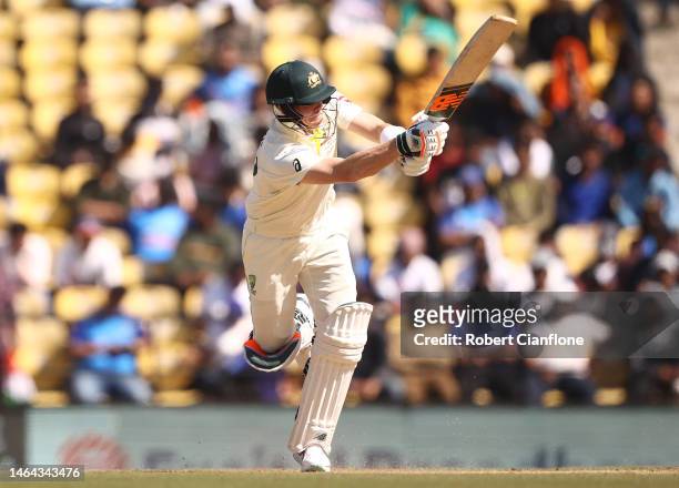 Steve Smith of Australia batsduring day one of the First Test match in the series between India and Australia at Vidarbha Cricket Association Ground...