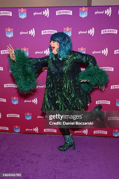 Tempest DuJour attends a Night of Pride with GLAAD and NFL on February 08, 2023 in Phoenix, Arizona.