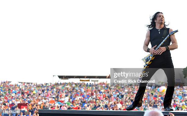 Michaell Sweet of Stryper performs at the 2012 BamaJam Music and Arts Festival - Day 2 on BamaJam Farms in Enterprise Alabama on June 15, 2012