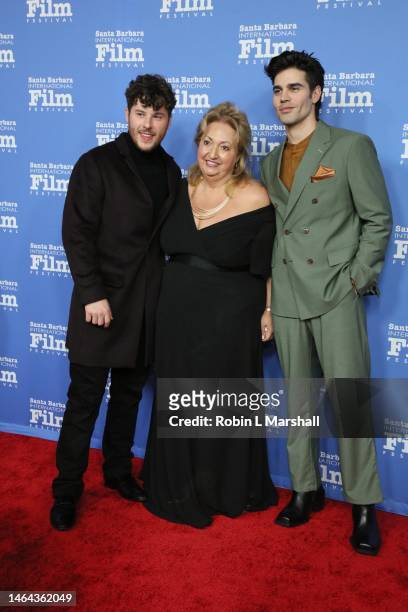 Nolan Gould, Michelle Danner and Sebastian Quinn attend the 2023 Santa Barbara International Film Festival Opening Night: World Premiere Of...