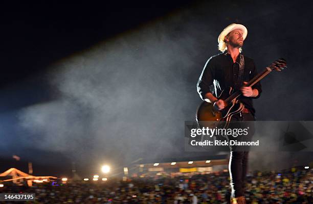 Bear Rinehart of NEEDTOBREATHE performs at the 2012 BamaJam Music and Arts Festival - Day 2 on BamaJam Farms in Enterprise Alabama on June 15, 2012