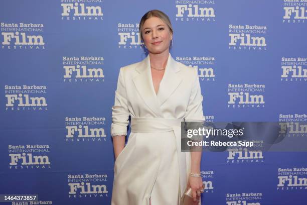 Emily VanCamp attends the opening night world premiere of "Miranda's Victim" during the 2023 Santa Barbara International Film Festival at The...