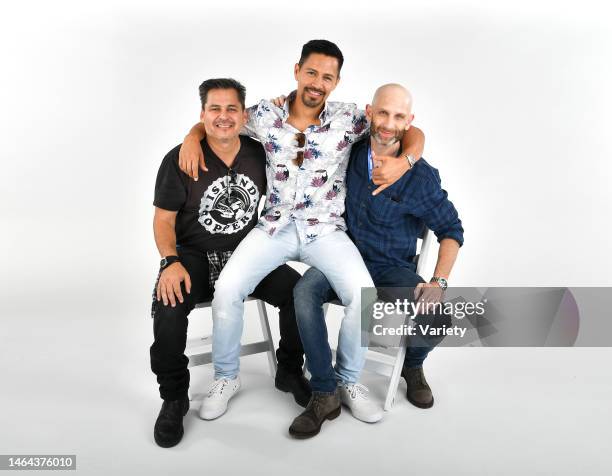 Peter M. Lenkov, Jay Hernandez and Eric Guggenheim - 'Magnum P.I.'