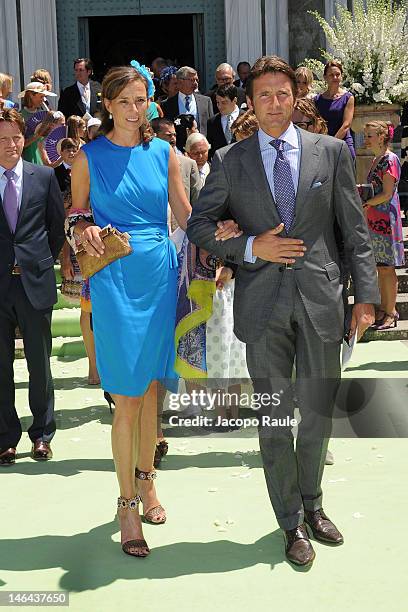 Princess Marilene and Prince Maurits of the Netherlands leave the Princess Carolina Church Wedding With Mr Albert Brenninkmeijer at Basilica di San...