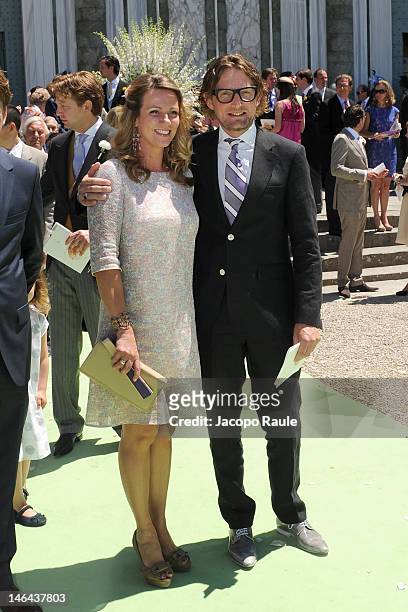 Prince Bernhard and Princess Annette of the Netherlands attend the Princess Carolina Church Wedding With Mr Albert Brenninkmeijer at Basilica di San...