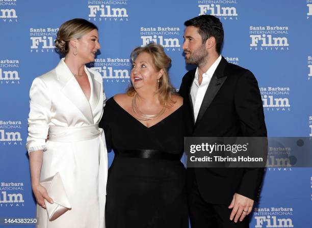 Emily VanCamp, Michelle Danner and Josh Bowman attend the Opening Night Film "Miranda's Victim" during the 38th Annual Santa Barbara International...