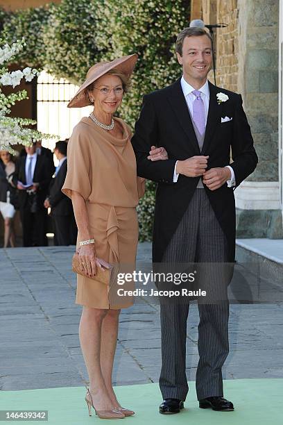 Guest arrives for the Princess Carolina Church Wedding With Mr Albert Brenninkmeijer at Basilica di San Miniato al Monte on June 16, 2012 in...