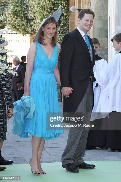 Guests arrive for the Princess Carolina Church Wedding With Mr Albert Brenninkmeijer at Basilica di San Miniato al Monte on June 16, 2012 in...