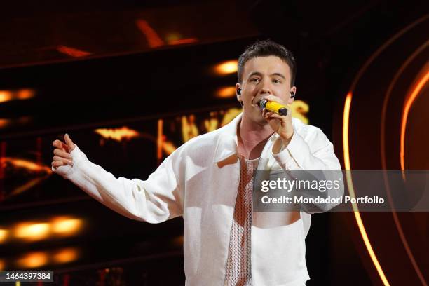 Italian singer Will at 73 Sanremo Music Festival. Second evening. Sanremo , February 8th, 2023