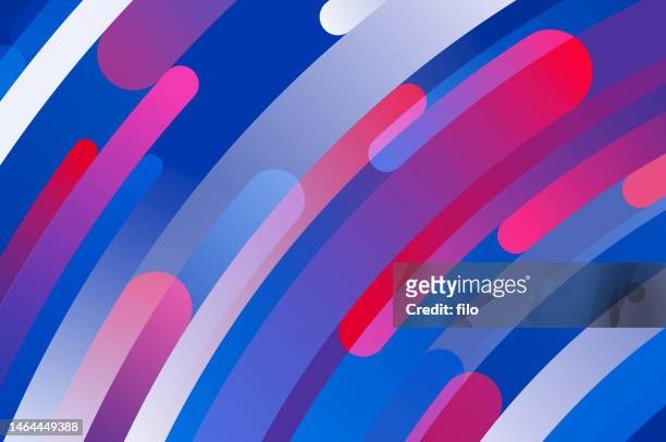patriotic modern curve background - fourth of july stock illustrations