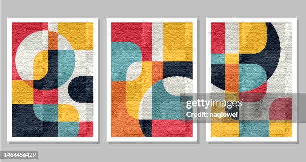 ilustraciones, imágenes clip art, dibujos animados e iconos de stock de conjunto vectorial de bloque de color banner abstracto minimalismo geométrico textura plantilla fondo, diseño para cartel, decoración de pared, cubierta, tarjeta - colour block