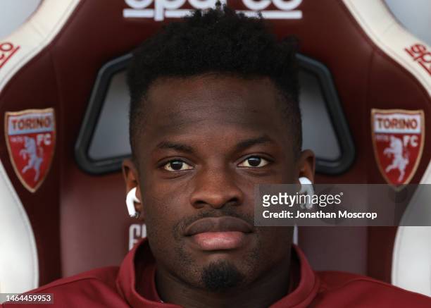 Ronaldo Vieira of Torino FC looks on from the bench prior to the Serie A match between Torino FC and Udinese Calcio at Stadio Olimpico di Torino on...