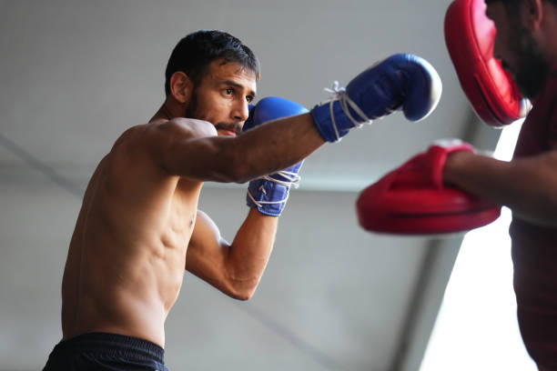 Yair Rodriguez holds an open training session for fans and media during the UFC 284 Open Workouts at Elizabeth Quay - The Landing on February 9, 2023...