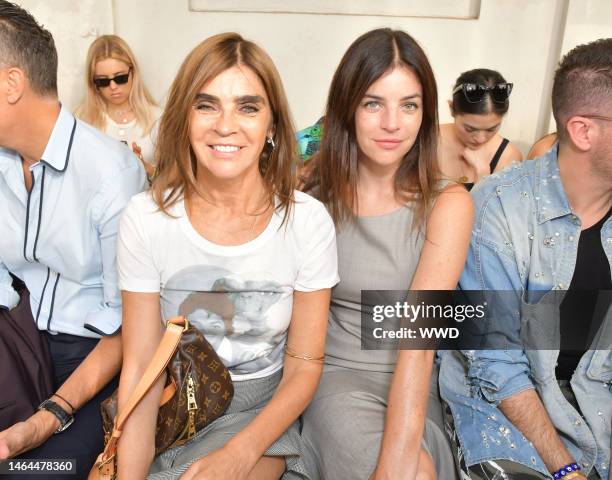 Carine Roitfeld and Julia Restoin Roitfeld in the front row