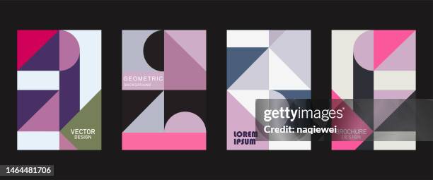 vektor retro farben minimalismus geometrische abdeckungen banner vorlage design hintergrund - annual report stock-grafiken, -clipart, -cartoons und -symbole