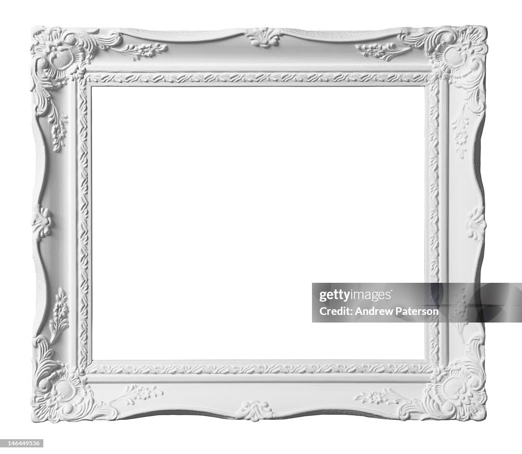 White decorative picture frame