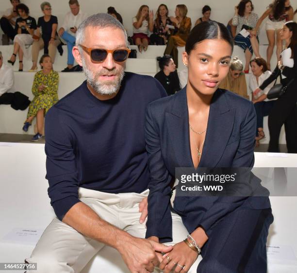 Vincent Cassel and Tina Kunakey di Vita in the front row