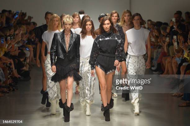 Edie Campbell, Stella Maxwell, Sara Sampaio, Bella Hadid and models on the catwalk