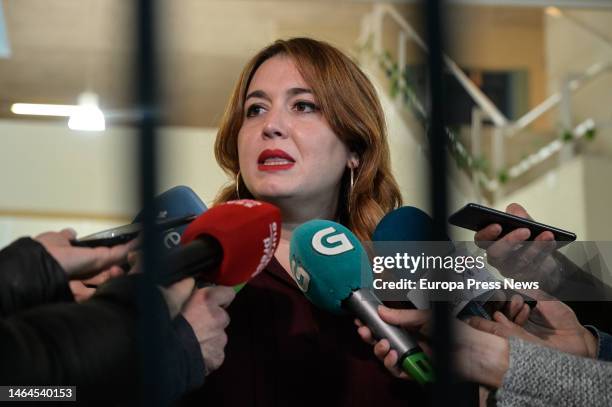 The Secretary of State for Equality, Angela Rodriguez 'Pam', attends the media before a colloquium on gender equality policies at the Faculty of...