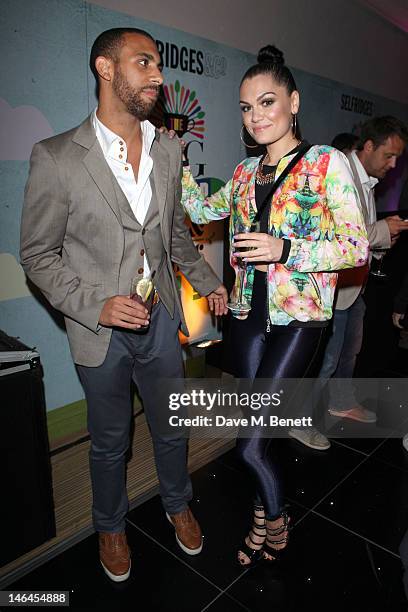 Anton Ferdinand and Jessie J attend the Selfridges and Disturbing London event hosted by Tinie Tempah at the Selfridges Store on London's Oxford...
