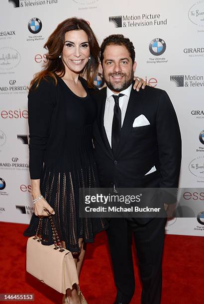 Actress Jo Champa and Brett Ratner attend the 100th anniversary celebration of the Beverly Hills Hotel & Bungalows supporting the Motion Picture &...