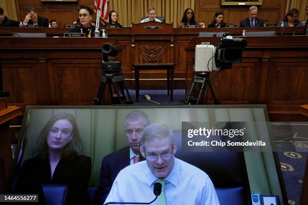 House Judiciary Committee Chairman Jim Jordan presides over a hearing of the Weaponization of the Federal Government Subcommittee in the Rayburn...