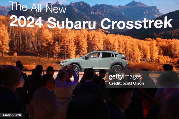 Subaru introduces their 2024 Crosstrek at the Chicago Auto Show on February 09, 2023 in Chicago, Illinois. The show, which is the nation's largest...