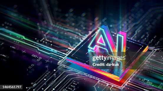 Artificial Intelligence processor unit. Powerful Quantum AI component on PCB motherboard with data transfers. Artificial Intelligence processor unit. Powerful Quantum AI component on PCB motherboard with data transfers.