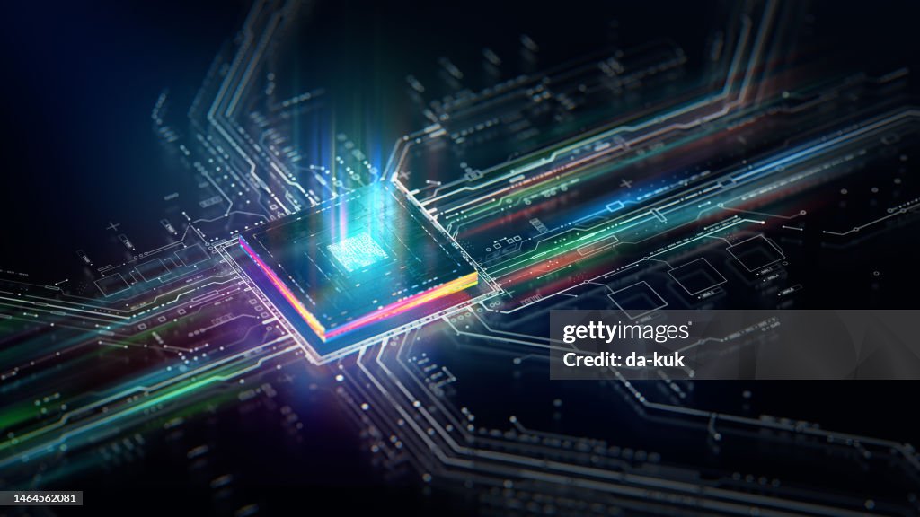Getty Images Computer Processing Futuristic Central Processor Unit Powerful Quantum Cpu On Pcb ...