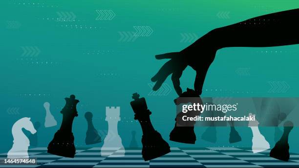 schachstrategie abstrakter hintergrund - schach stock-grafiken, -clipart, -cartoons und -symbole