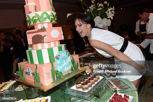 Dancer Karina Smirnoff attends the 100th anniversary celebration of the Beverly Hills Hotel & Bungalows supporting the Motion Picture & Television...