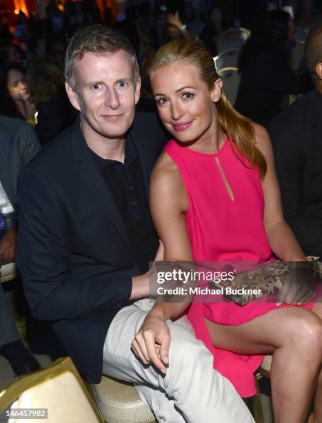 Personality Cat Deeley and Patrick Kielty attend the 100th anniversary celebration of the Beverly Hills Hotel & Bungalows supporting the Motion...