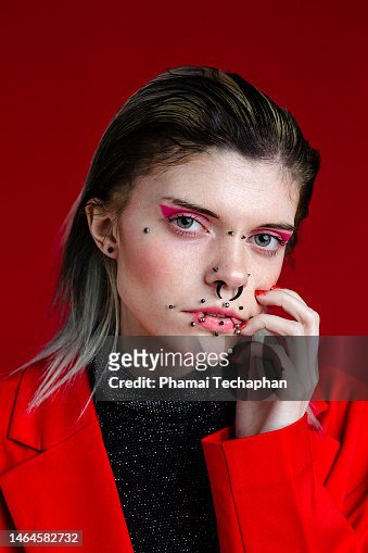 Woman Wearing Red Suit High-Res Stock Photo - Getty Images