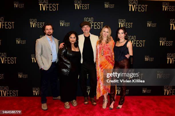 Jon-Michael Ecker, Aliyah Royale, Warren Christie, Amy Acker and Mariel Molino attend the “The Watchful Eye” screening during SCAD TVFEST 2023 on...