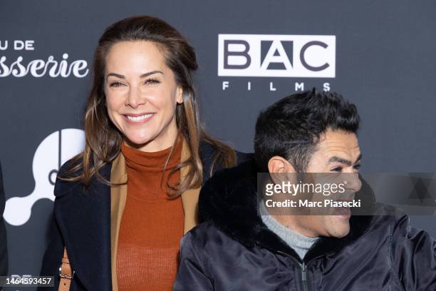 Melissa Theuriau and Jamel Debbouze attend the "A La Belle Etoile" Premiere At Le Grand Rex on February 09, 2023 in Paris, France.