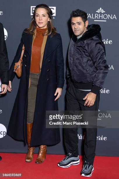 Melissa Theuriau and Jamel Debbouze attend the "A La Belle Etoile" Premiere At Le Grand Rex on February 09, 2023 in Paris, France.