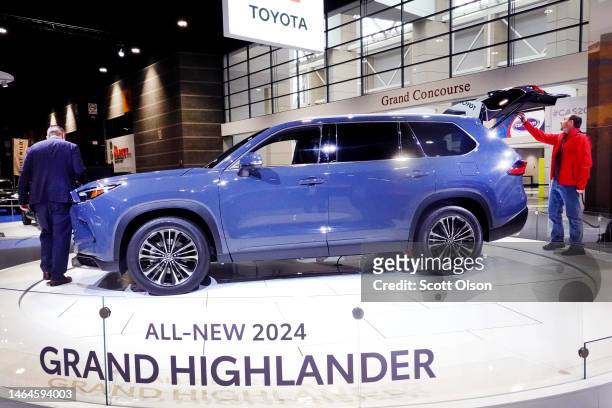 Toyota introduces their 2024 Grand Highlander at the Chicago Auto Show on February 09, 2023 in Chicago, Illinois. The show, which is the nation's...