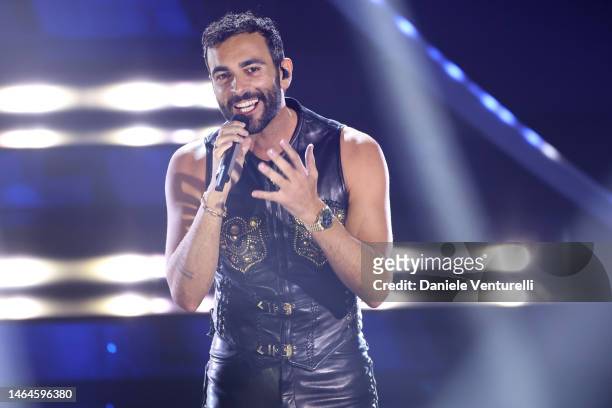 Marco Mengoni attends the 73rd Sanremo Music Festival 2023 at Teatro Ariston on February 09, 2023 in Sanremo, Italy.