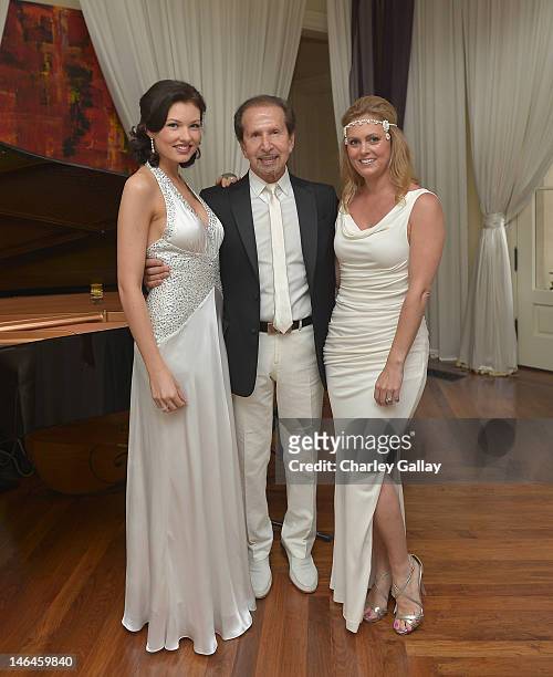 Kelsey Kroon, Bebe Founder and Chairman Manny Mashouf and Sr. Public Relations Manager Bebe Alexis Avery Cittadine attend a "Casablanca" party at a...