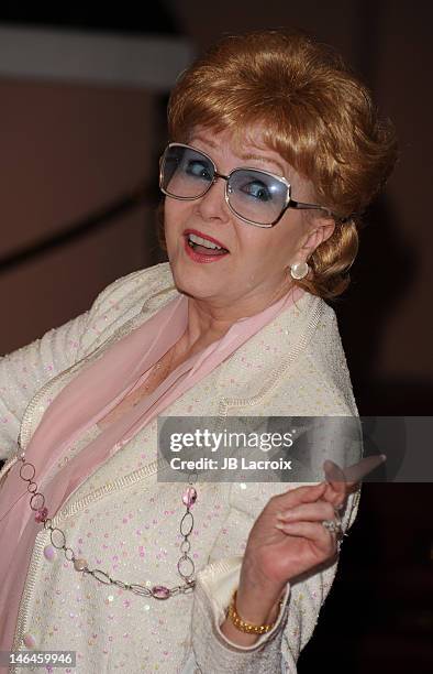 Debbie Reynolds attends the 100th anniversary celebration of the Beverly Hills Hotel & Bungalows supporting the Motion Picture & Television Fund and...