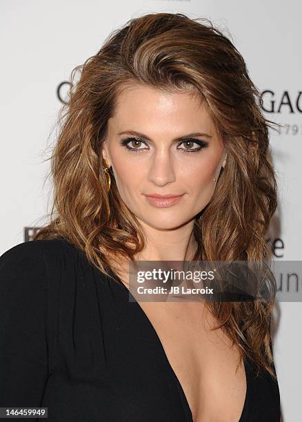 Stana Katic attends the 100th anniversary celebration of the Beverly Hills Hotel & Bungalows supporting the Motion Picture & Television Fund and the...