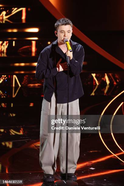 William Busetti aka Will attends the 73rd Sanremo Music Festival 2023 at Teatro Ariston on February 09, 2023 in Sanremo, Italy.