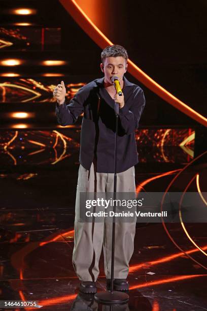 William Busetti aka Will attends the 73rd Sanremo Music Festival 2023 at Teatro Ariston on February 09, 2023 in Sanremo, Italy.