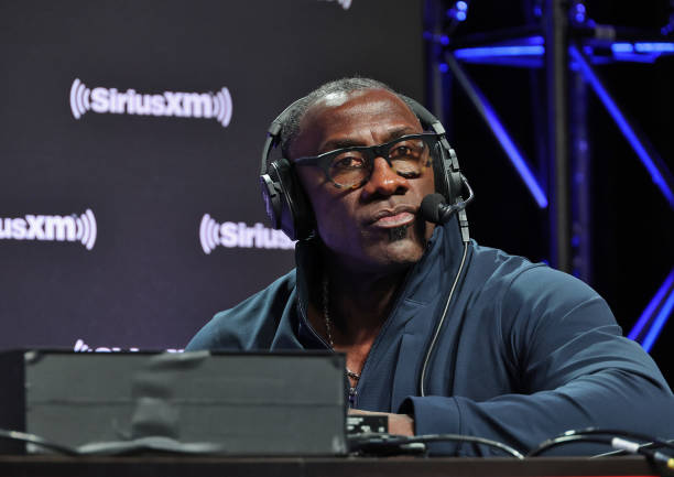 Shannon Sharpe attends SiriusXM At Super Bowl LVII on February 09, 2023 in Phoenix, Arizona.