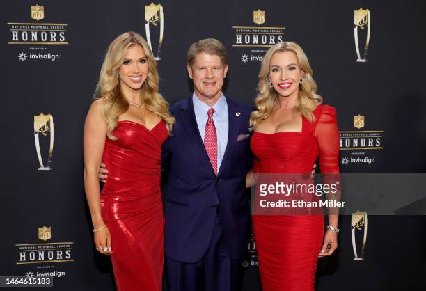 Gracie Hunt, part owner, chairman and CEO of the Kansas City Chiefs Clark Hunt and Tavia Hunt attend the 12th annual NFL Honors at Symphony Hall on...