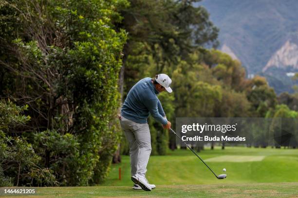 Crouch of the United States his tee shot on the 5th hole during the first round of the Astara Golf Championship presented by Mastercard at Country...