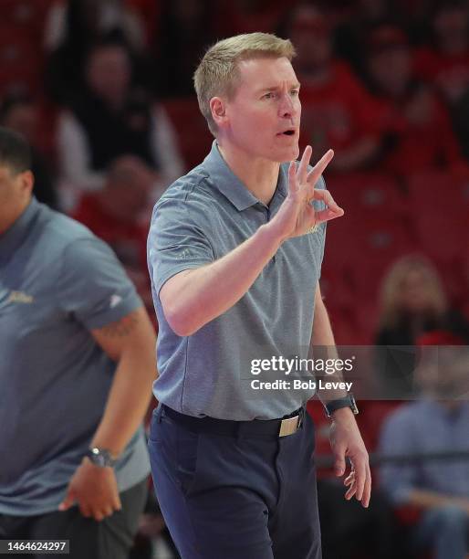 Head coach Eric Konkol of the Tulsa Golden Hurricane against the Houston Cougars at Fertitta Center on February 08, 2023 in Houston, Texas.